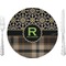 Moroccan Mosaic & Plaid 10" Glass Lunch / Dinner Plates - Single or Set (Personalized)