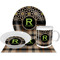 Moroccan Mosaic & Plaid Dinner Set - 4 Pc (Personalized)