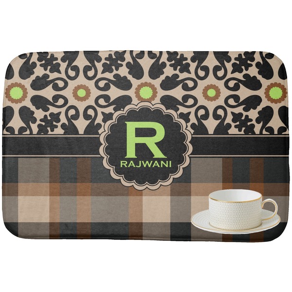 Moroccan Mosaic & Plaid Dish Drying Mat
