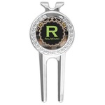 Moroccan Mosaic & Plaid Golf Divot Tool & Ball Marker (Personalized)