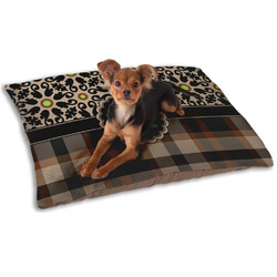 Moroccan Mosaic & Plaid Dog Bed - Small w/ Name and Initial