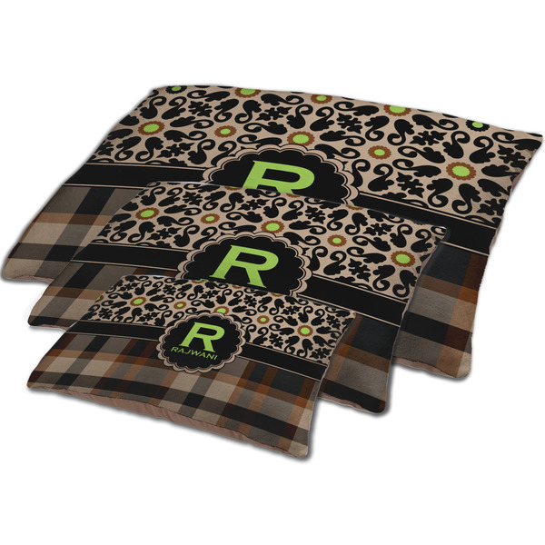 Moroccan Mosaic & Plaid Dog Beds - MAIN (sm, med, lrg)