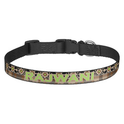 Moroccan Mosaic & Plaid Dog Collar (Personalized)