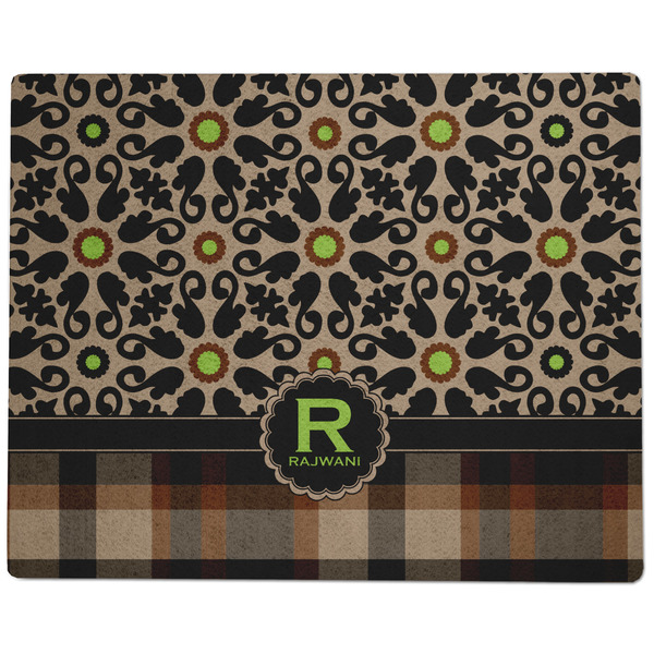 Moroccan Mosaic & Plaid Dog Food Mat - Large without Bowls