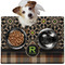 Moroccan Mosaic & Plaid Dog Food Mat - Medium LIFESTYLE