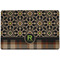 Moroccan Mosaic & Plaid Dog Food Mat w/ Name and Initial