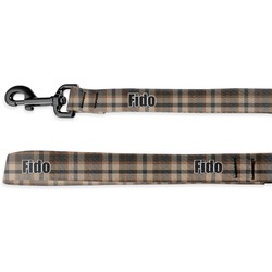 Moroccan Mosaic & Plaid Deluxe Dog Leash - 4 ft (Personalized)
