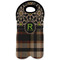 Moroccan Mosaic & Plaid Wine Tote Bag (2 Bottles) (Personalized)