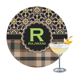 Moroccan Mosaic & Plaid Printed Drink Topper - 3.25" (Personalized)
