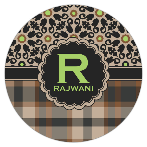 Moroccan Mosaic & Plaid Drink Topper - Large - Single