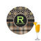 Moroccan Mosaic & Plaid Drink Topper - Small - Single with Drink