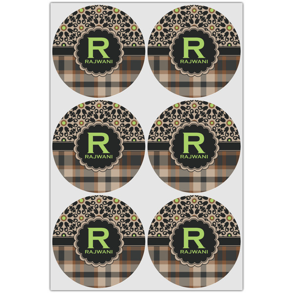 Moroccan Mosaic & Plaid Drink Topper - XLarge - Set of 6