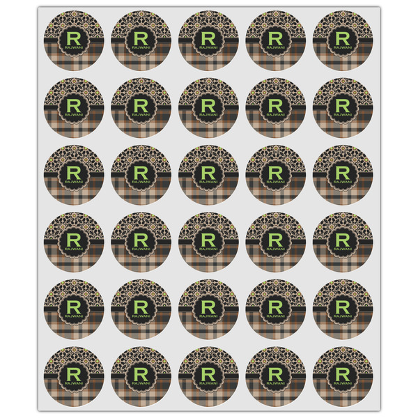 Moroccan Mosaic & Plaid Drink Topper - XSmall - Set of 30