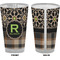 Moroccan Mosaic & Plaid Pint Glass - Full Color - Front & Back Views
