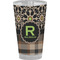 Moroccan Mosaic & Plaid Pint Glass - Full Color - Front View