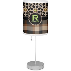 Moroccan Mosaic & Plaid 7" Drum Lamp with Shade (Personalized)