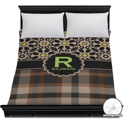 Moroccan Mosaic & Plaid Duvet Cover - Full / Queen (Personalized)