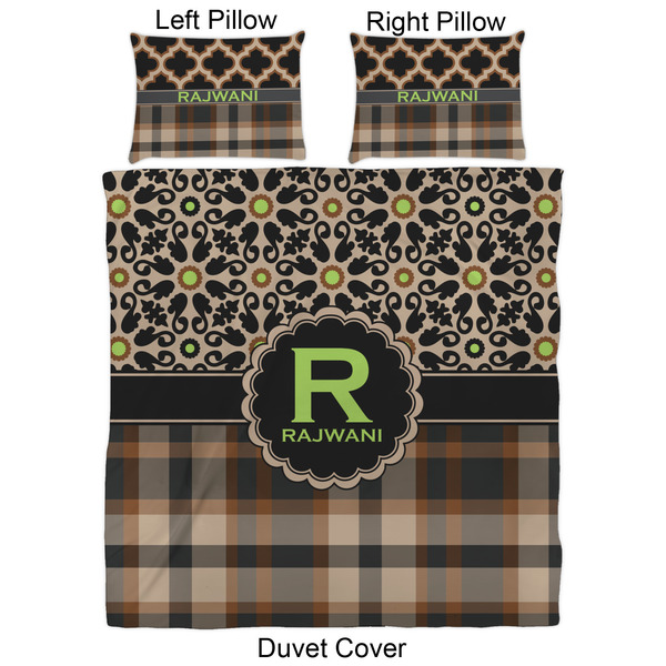 Moroccan Mosaic & Plaid Duvet Cover Set - Queen - Approval