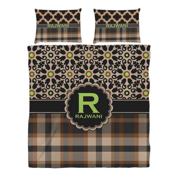 Moroccan Mosaic & Plaid Duvet cover Set - Queen - Alt Approval