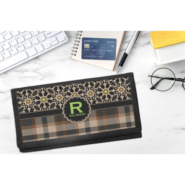 Moroccan Mosaic & Plaid DyeTrans Checkbook Cover - LIFESTYLE