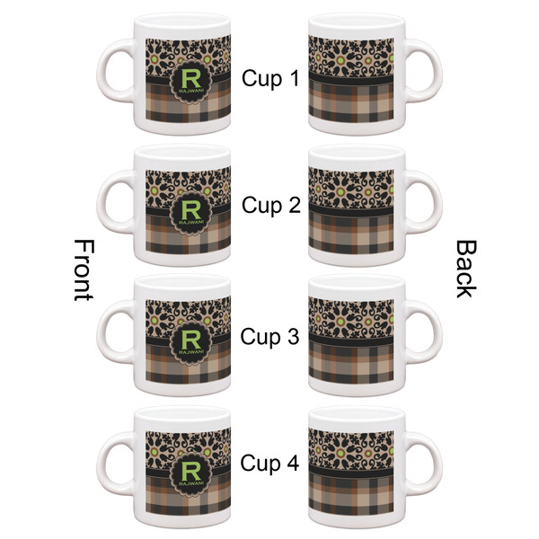 Moroccan Mosaic & Plaid Espresso Cup Set of 4 - Apvl