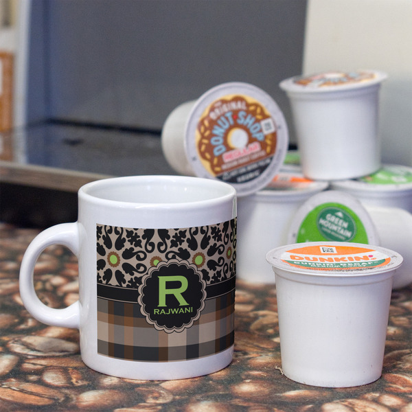 Moroccan Mosaic & Plaid Espresso Cup - Single Lifestyle
