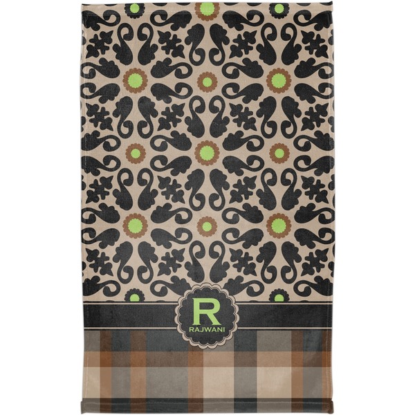 Moroccan Mosaic & Plaid Finger Tip Towel - Full View
