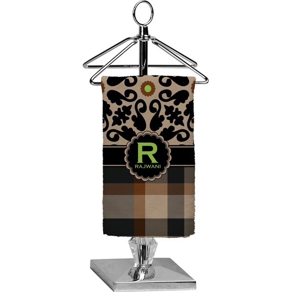 Custom Moroccan Mosaic & Plaid Finger Tip Towel - Full Print (Personalized)