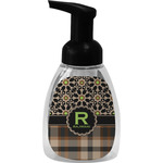 Moroccan Mosaic & Plaid Foam Soap Bottle - Black (Personalized)