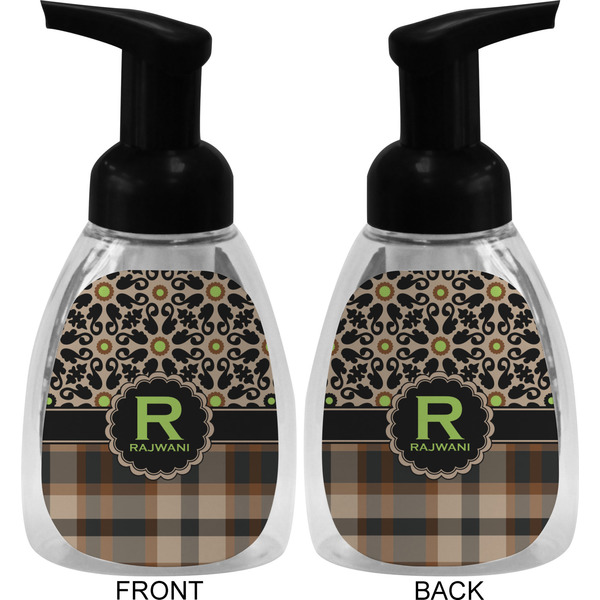 Moroccan Mosaic & Plaid Foam Soap Bottle (Front & Back)