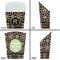 Moroccan Mosaic & Plaid French Fry Favor Box - Front & Back View