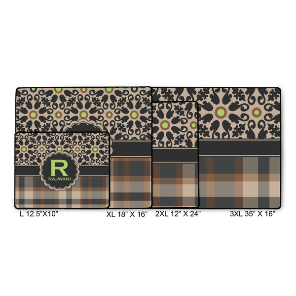 Moroccan Mosaic & Plaid Gaming Mats - SIZE CHART