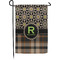 Moroccan Mosaic & Plaid Small Garden Flag - Single Sided w/ Name and Initial