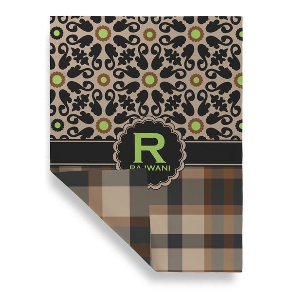 Moroccan Mosaic & Plaid Garden Flags - Large - Double Sided - FRONT FOLDED