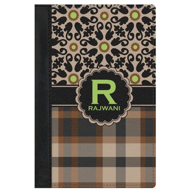 Moroccan Mosaic & Plaid Genuine Leather Passport Cover (Personalized)