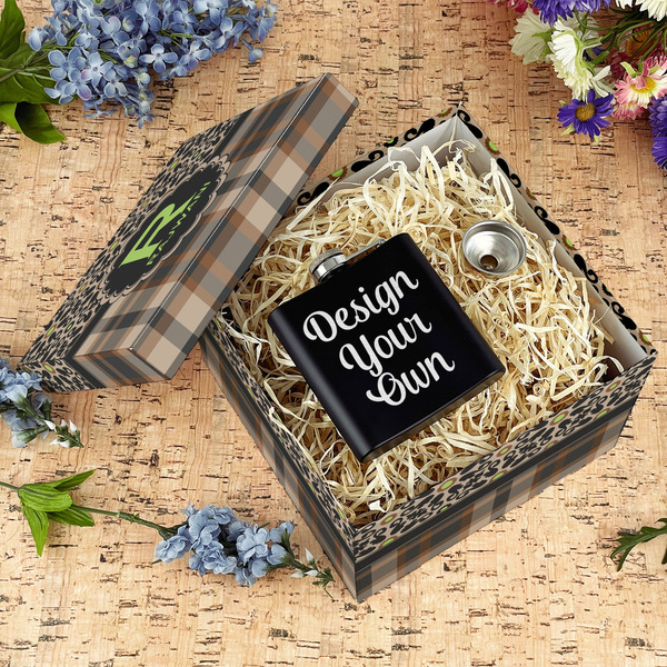 Moroccan Mosaic & Plaid Gift Boxes with Lid - Canvas Wrapped - Large - In Context