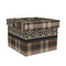 Moroccan Mosaic & Plaid Gift Boxes with Lid - Canvas Wrapped - Medium - Front/Main