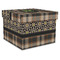 Moroccan Mosaic & Plaid Gift Boxes with Lid - Canvas Wrapped - X-Large - Front/Main