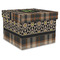 Moroccan Mosaic & Plaid Gift Boxes with Lid - Canvas Wrapped - XX-Large - Front/Main