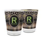Moroccan Mosaic & Plaid Glass Shot Glass - 1.5 oz (Personalized)