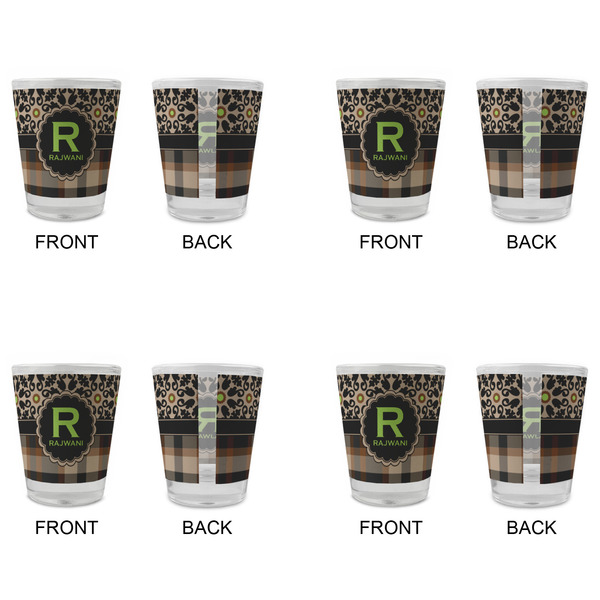 Moroccan Mosaic & Plaid Glass Shot Glass - Standard - Set of 4 - APPROVAL