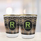 Moroccan Mosaic & Plaid Glass Shot Glass - with gold rim - LIFESTYLE