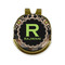 Moroccan Mosaic & Plaid Golf Ball Marker - Hat Clip - Gold