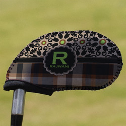 Moroccan Mosaic & Plaid Golf Club Iron Cover (Personalized)