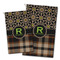 Moroccan Mosaic & Plaid Golf Towel - PARENT (small and large)