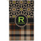 Moroccan Mosaic & Plaid Golf Towel (Personalized) - APPROVAL (Small Full Print)