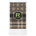 Moroccan Mosaic & Plaid Guest Napkins - Full Color - Embossed Edge (Personalized)