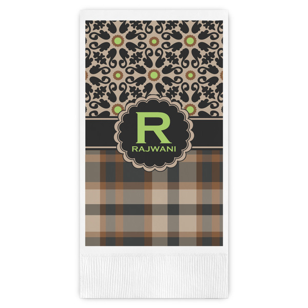 Custom Moroccan Mosaic & Plaid Guest Paper Towels - Full Color (Personalized)