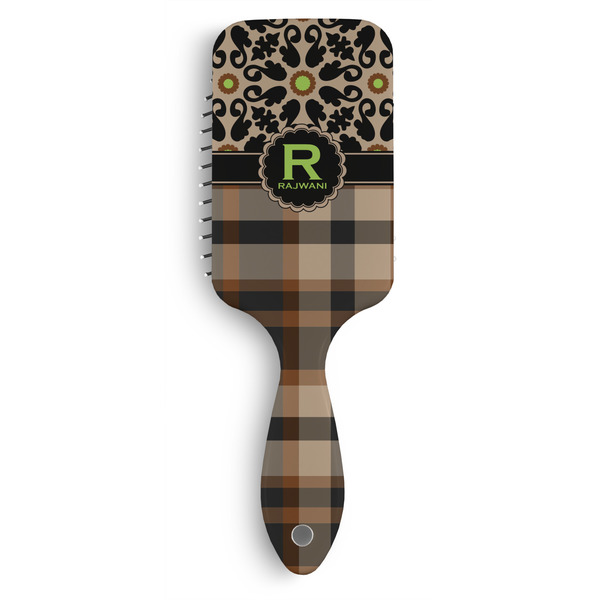 Custom Moroccan Mosaic & Plaid Hair Brushes (Personalized)