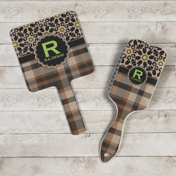 Moroccan Mosaic & Plaid Hand Mirrors - In Context